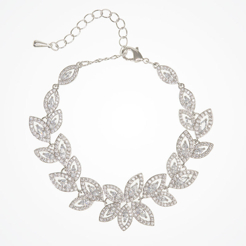 Cordelia crystal leaves bracelet - Liberty in Love