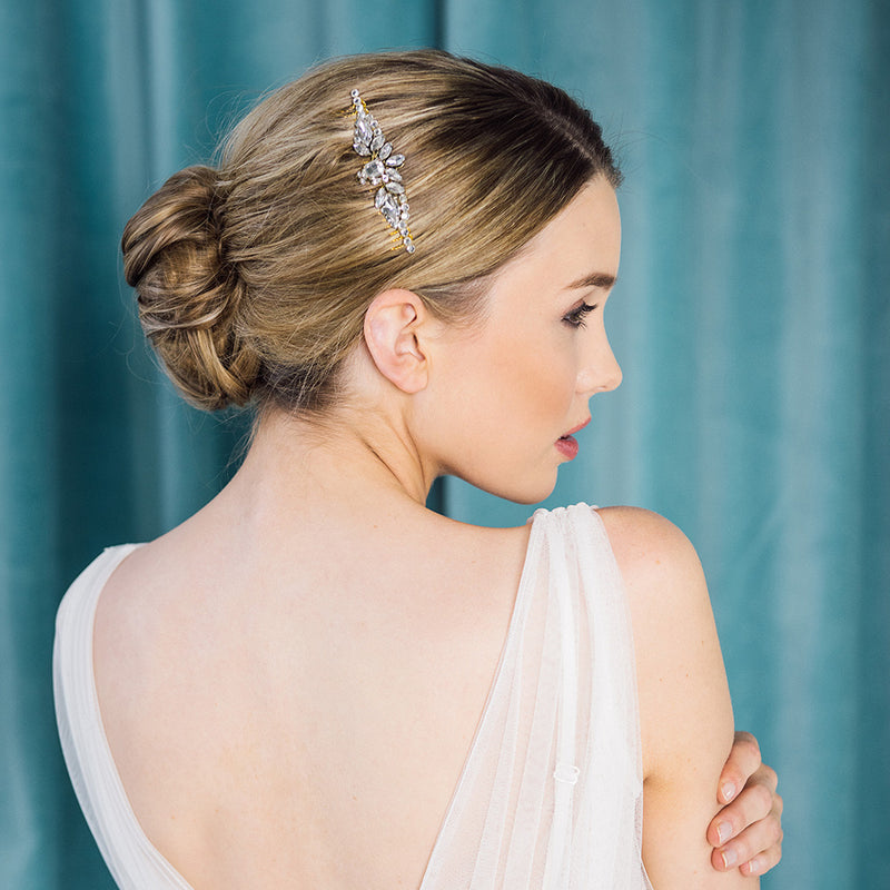 Crawley crystal embellished gold comb - Liberty in Love