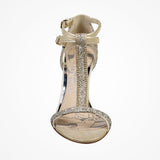 Carmen (cream) satin and suede t-bar glitter sandals - Liberty in Love