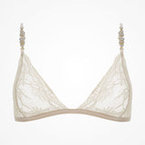 Creme brulee lace and crystal detail soft bra - Liberty in Love