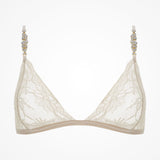 Creme brulee lace and crystal detail soft bra - Liberty in Love