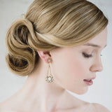 Crocheted chained pearl cluster earrings - Liberty in Love
