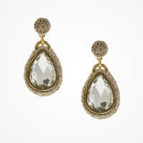 Crocheted Swarovski crystal teardrop earrings - Liberty in Love