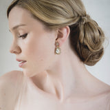 Crocheted Swarovski crystal teardrop earrings - Liberty in Love