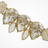 Crocheted Swarovski teardrop crystal bracelet - Liberty in Love