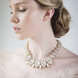 Crocheted Swarovski teardrop crystal necklace - Liberty in Love
