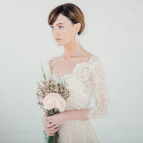 Crystal and pearl chandelier bridal statement earrings - Liberty in Love