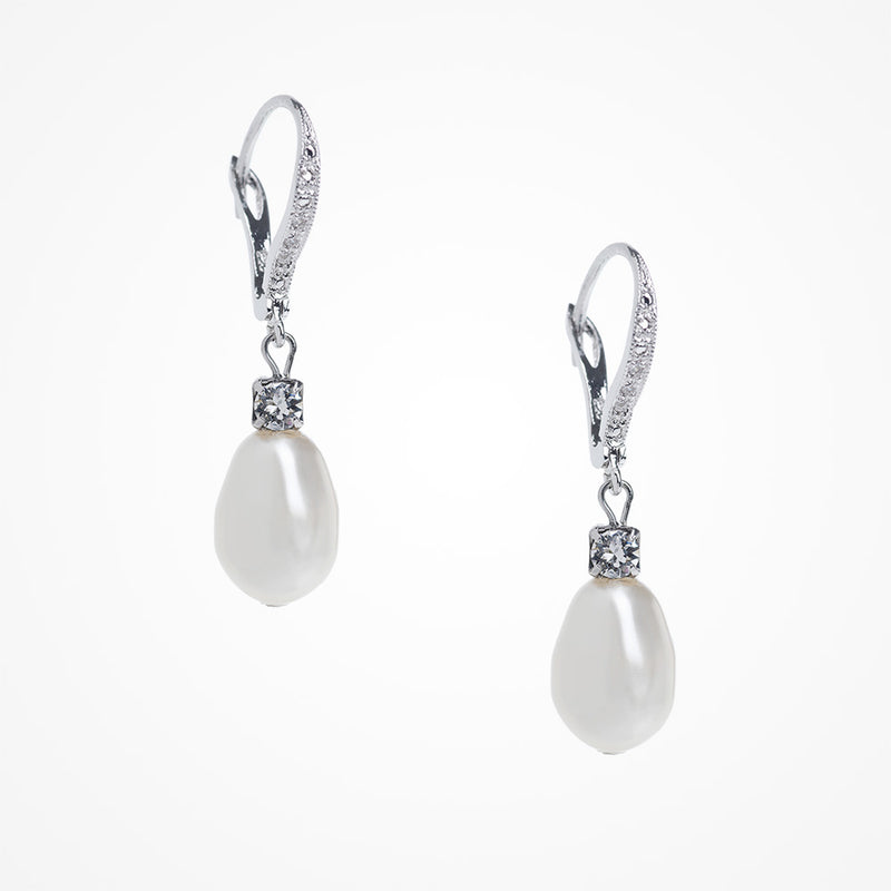 Libby crystal embellished pearl drop earrings - Liberty in Love