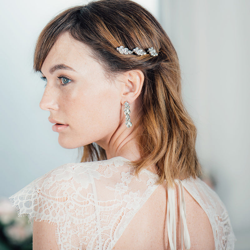 Crystal cluster drop earrings - Liberty in Love