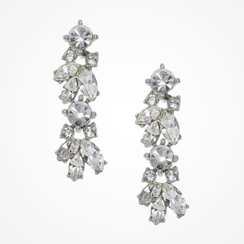 Crystal cluster drop earrings - Liberty in Love