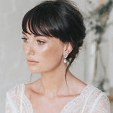 Crystal darling pearl bridal clip-on earrings - Liberty in Love