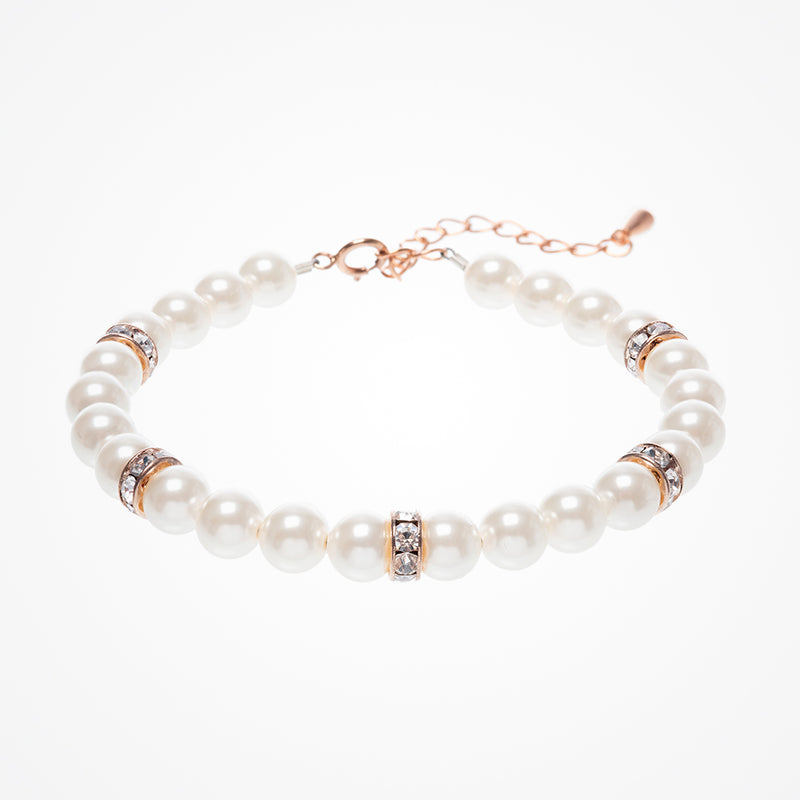 Freshwater Pearl Rose Gold Chain Bracelet | Lisa Angel