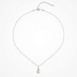 Crystal elegance pearl pendant necklace - Liberty in Love