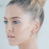 Georgette crystal embellished filigree pearl drop earrings - Liberty in Love