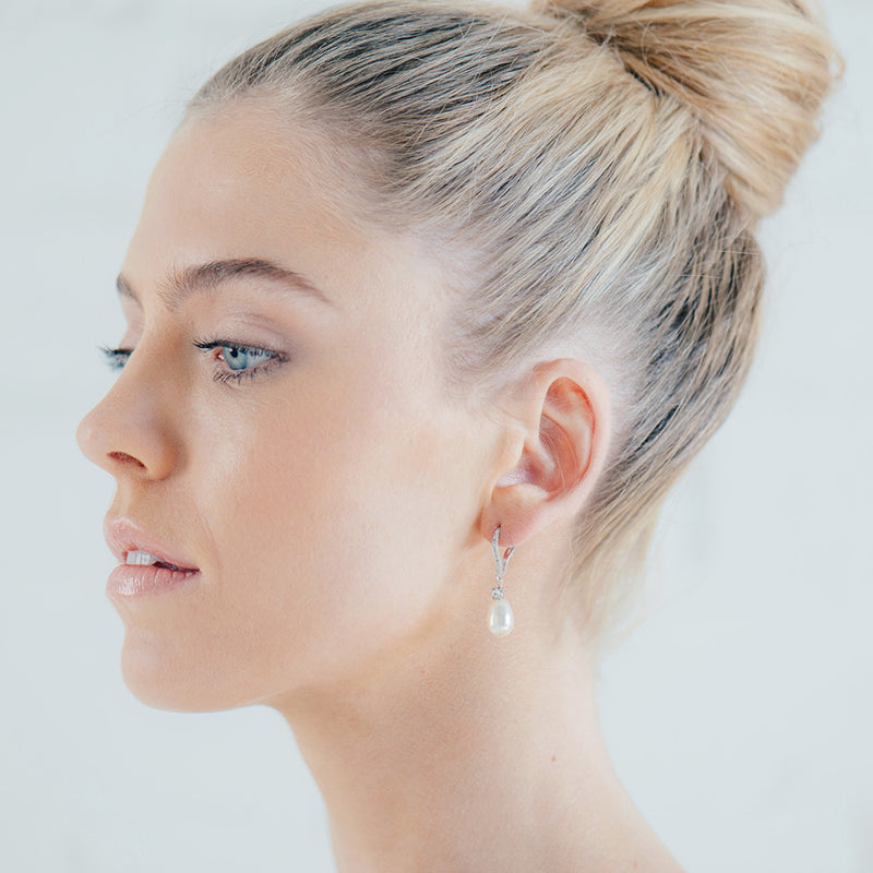 Libby crystal embellished pearl drop earrings - Liberty in Love