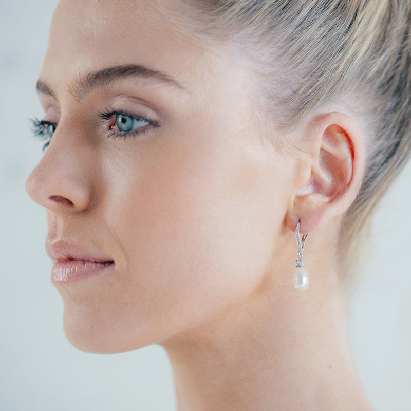 Libby crystal embellished pearl drop earrings - Liberty in Love