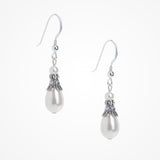 Adriana crystal embellished filigree teardrop pearl earrings - Liberty in Love