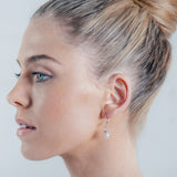 Hettie crystal rondelle and pearl droplet lever back earrings - Liberty in Love