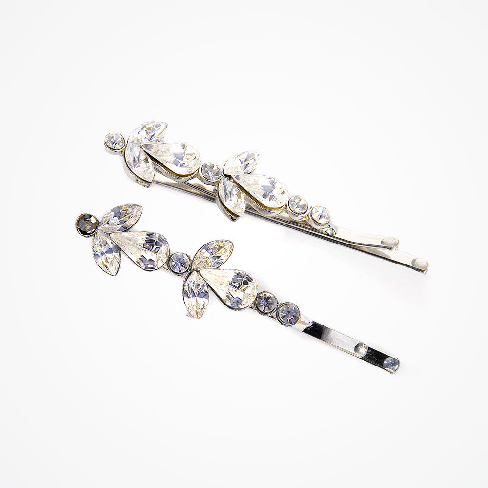 Crystal wedding hair slides