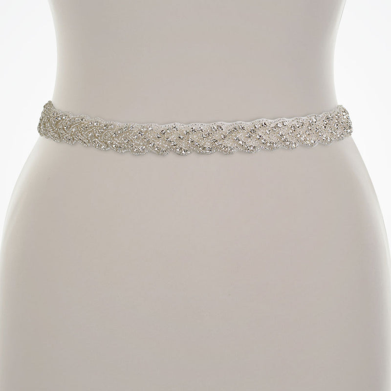 Cassandra crystal beaded bridal belt - Liberty in Love
