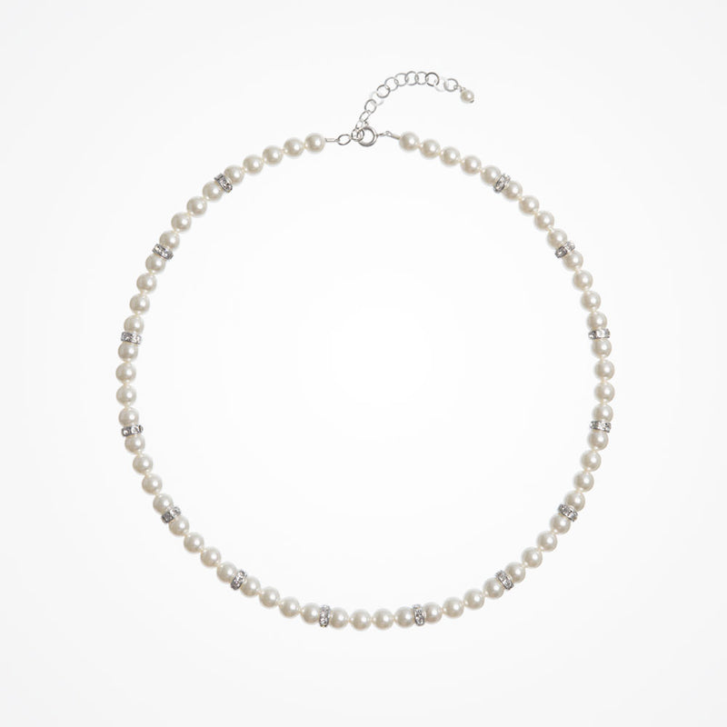 Crystal elegance pearl necklace - Liberty in Love