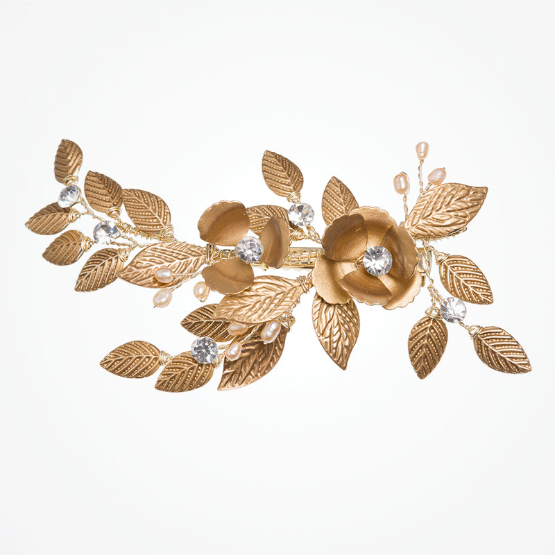 Cupid bronze floral hair clip - Liberty in Love