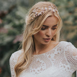 Cybil pearl and crystal blossom hair vine - Liberty in Love