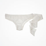 Dahlia bride ruffle knickers with bow detail and personalised crystal initials - Liberty in Love