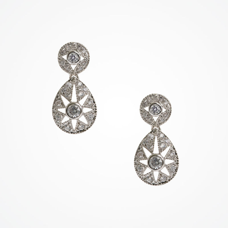 Daisy crystal teardrop earrings - Liberty in Love