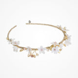 Dancing bee pearl and crystal blossom tiara - Liberty in Love