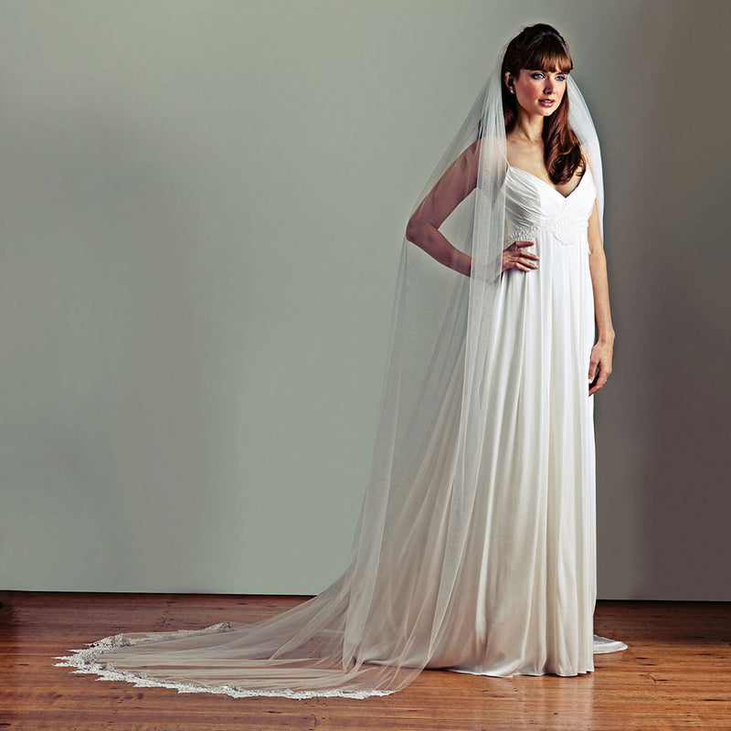 Dartington lace edge tulle veil - Liberty in Love