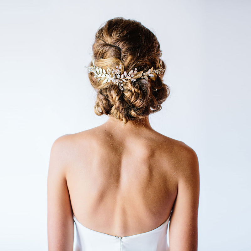 December crystal embellished leaves headpiece - Liberty in Love