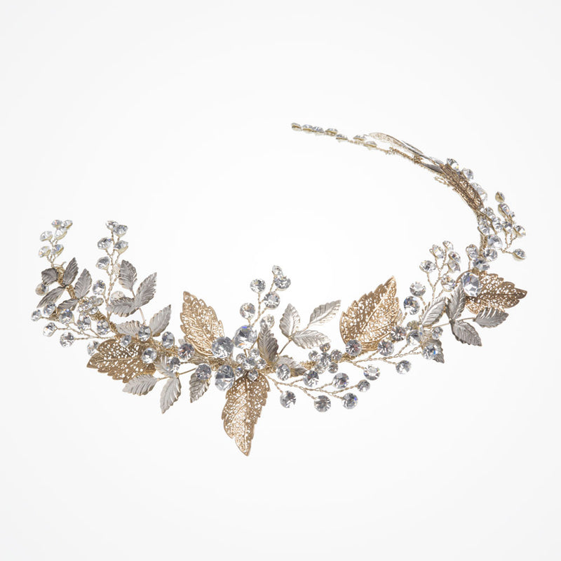 December crystal embellished leaves headpiece - Liberty in Love