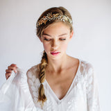 December crystal embellished leaves headpiece - Liberty in Love
