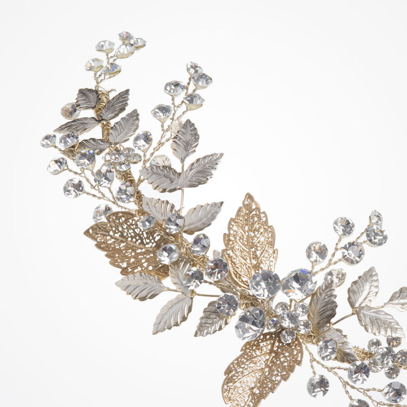 December crystal embellished leaves headpiece - Liberty in Love
