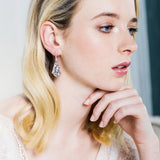Deco crystal geometric drop earrings - Liberty in Love