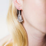 Deco crystal geometric drop earrings - Liberty in Love