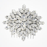 Deco crystal wedding comb (silver-plated) - Liberty in Love