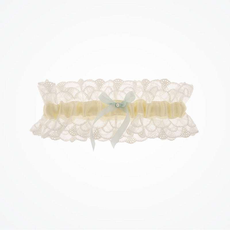 Deco embroidered tulle garter - Liberty in Love