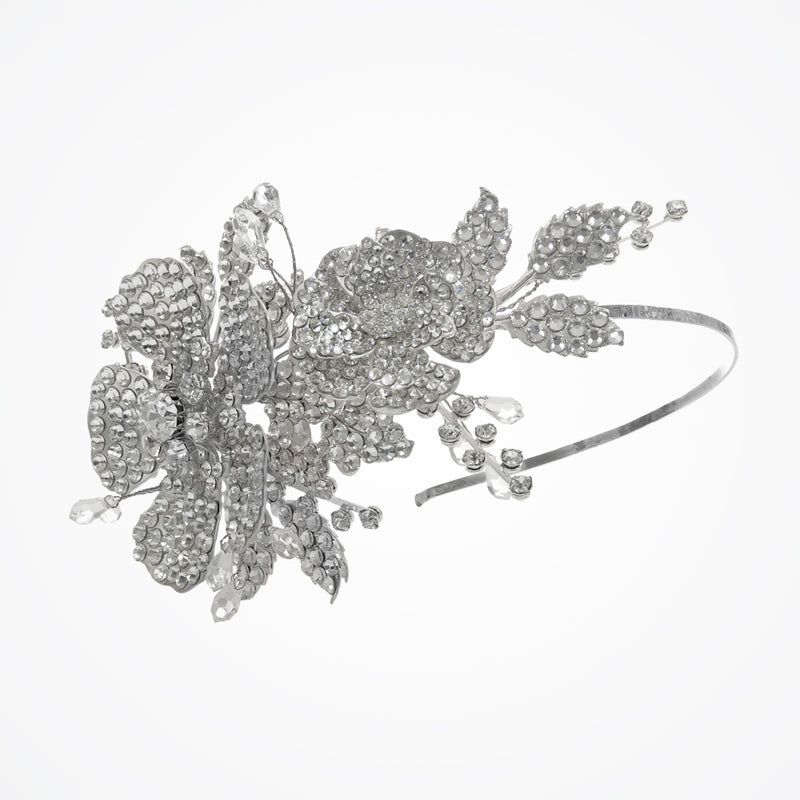 Devotion crystal rose bridal headpiece - Liberty in Love