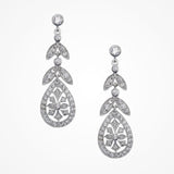 Diademe leafy crystal teardrop earrings - Liberty in Love
