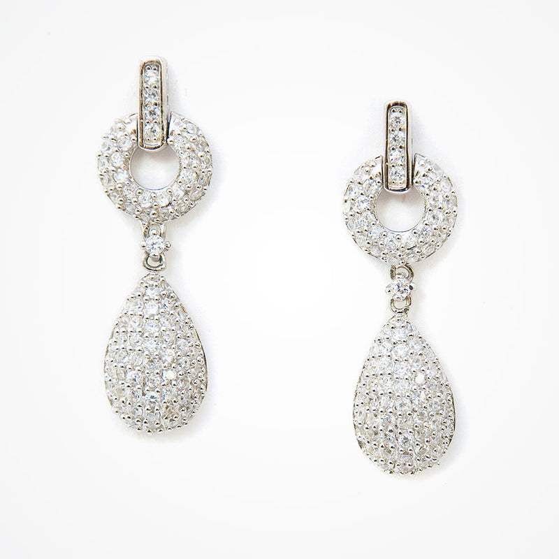 Diamante covered teardrop earrings - Liberty in Love