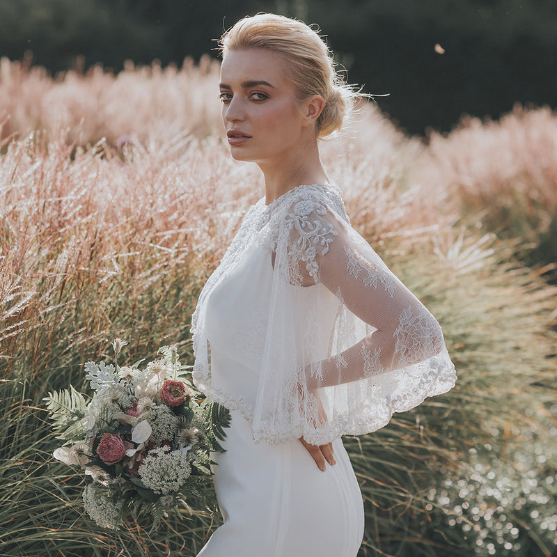 Diamond Storm scalloped lace cape | Ivory and Co Liberty in Love Diamond Storm scalloped lace cape | Ivory and Co Liberty in Love