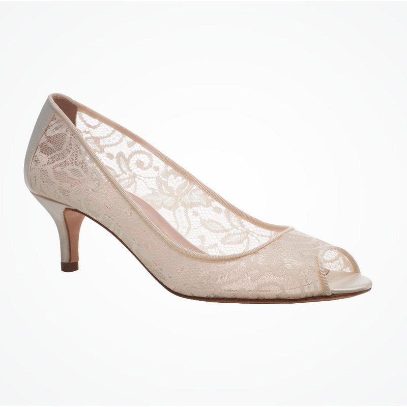 Dora ivory lace peep-toes - size 4 only - Liberty in Love