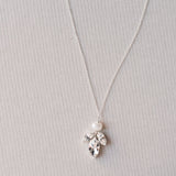Downton diamante navette and pearl pendant necklace (silver) - Liberty in Love