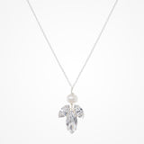 Downton diamante navette and pearl pendant necklace (silver) - Liberty in Love