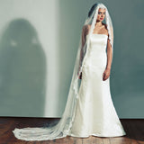 Downton lace edged veil - Liberty in Love