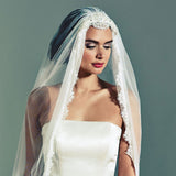 Downton lace edged veil - Liberty in Love