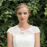 Dream rose gold crystal leaves hair vine - Liberty in Love