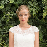 Dream rose gold crystal leaves hair vine - Liberty in Love